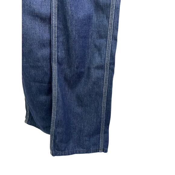 Vintage Lee Denim Overalls Deadstock Mens W26 Denim Blue Student Wash 1970s NWT - Picture 9 of 11